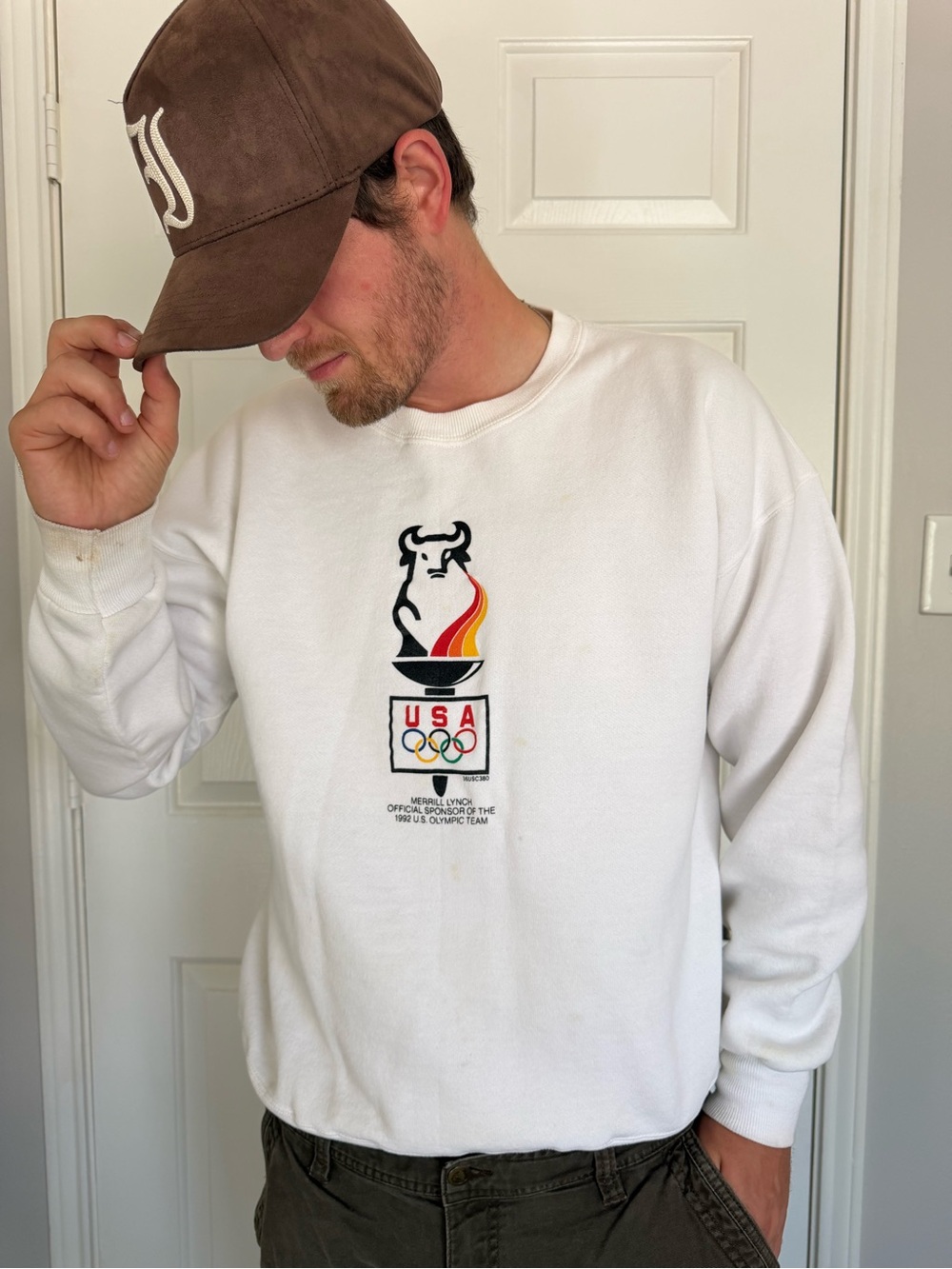 Vintage 1992 Merrill Lynch USA Olympic Team Lee Sweatshirt Made In USA Rare